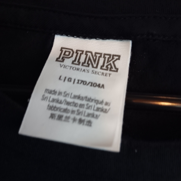 VS Pink NWOT htf "Ghosting You" bling ✨️ fun t-shirt. L - Picture 5 of 10